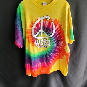 Port And Company Tie Dye T Shirt California Weed